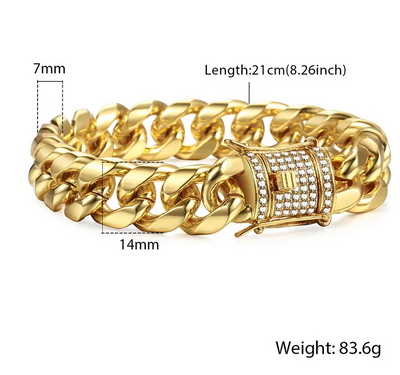 Paxora™ | De Miami Gouden Curb Armband